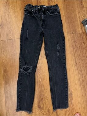 Abercrombie & Fitch mom jean High-Rise Distressed Jeans